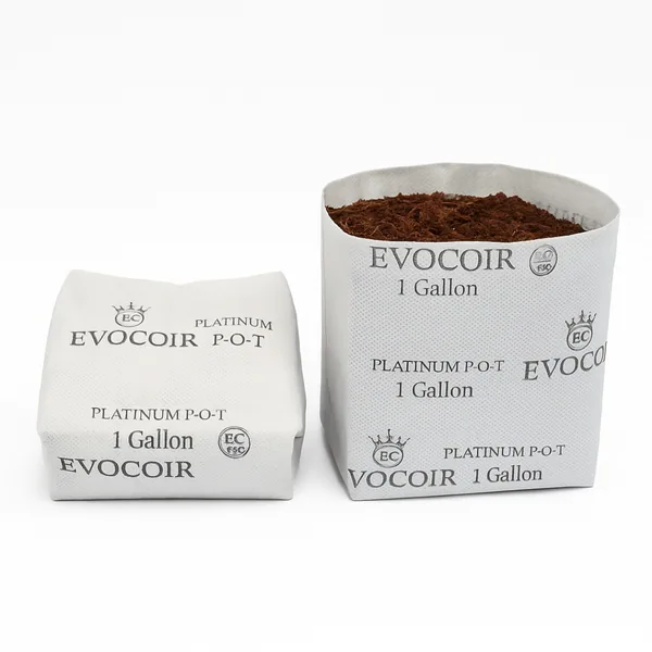 Biodegradable Coco Bags | Evocoir Platinum P-O-T Prefilled Grow Pots