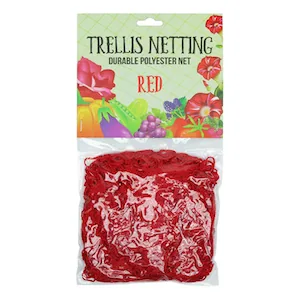 5'x15' Trellis Netting Red 6" Squares