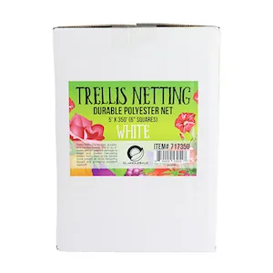 5'x350' Trellis Netting Roll White 6" Mesh Squares