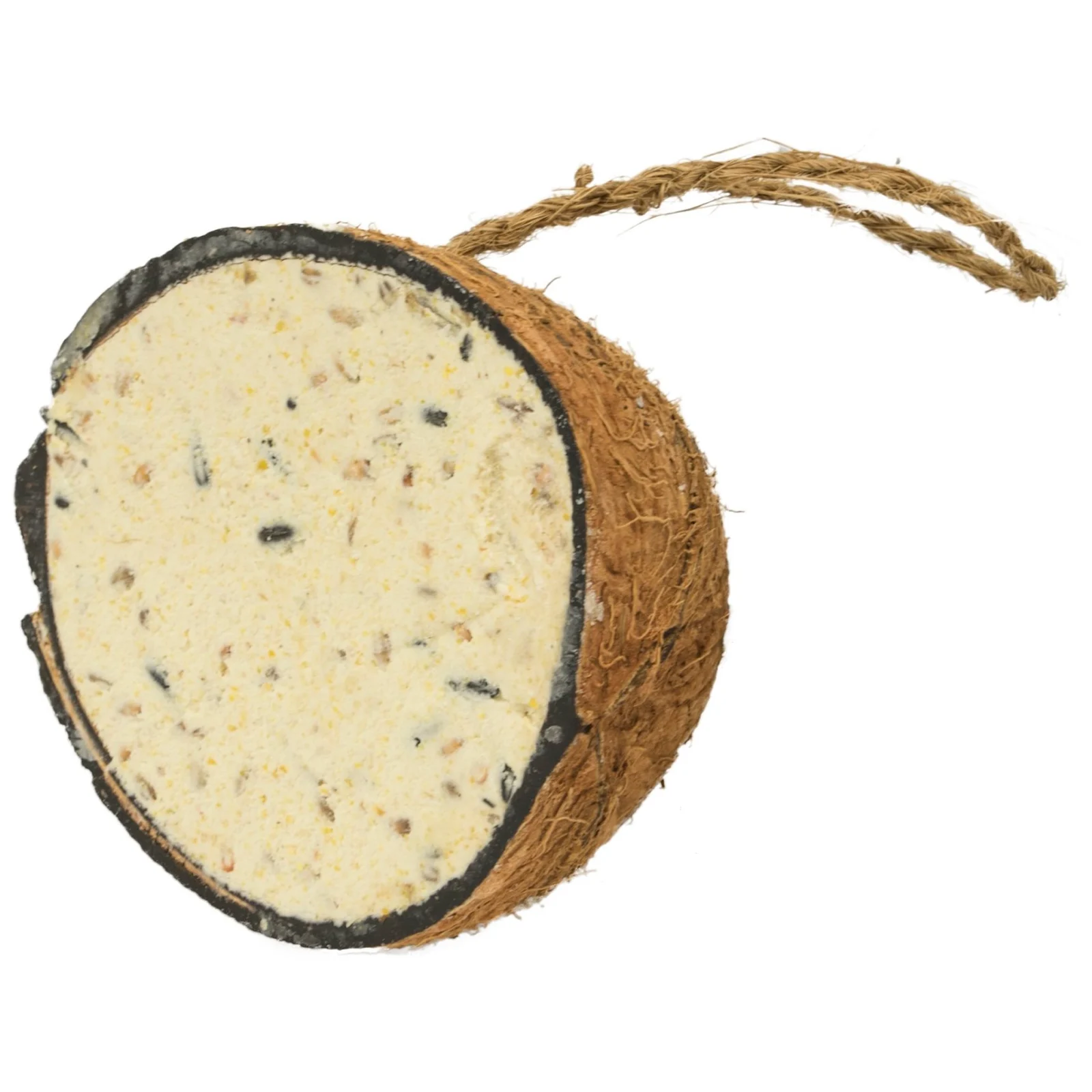 A&E Cage Garden & Fun Half Coconut with Suet Brown & White