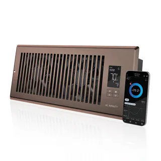AIRTAP T4, Smart Register Booster Fan 4" x 12" Bronze