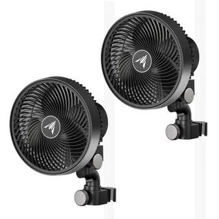 CLOUDRAY S6 2-Pack, Grow Tent Clip Fan 6" with 10 Speeds and Dynamic Wind
