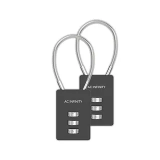 Combination Lock, Flexible Steel Cable Loop, 2-Pack