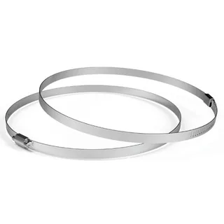 Duct Clamps 10", Rustproof Stainless Steel, 2-Pack