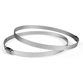 Duct Clamps 8", Rustproof Stainless Steel, 2-Pack