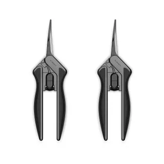 Ergonomic Pruning Shear 6.6”, Stainless Steel Curved-Blades 2-Pack