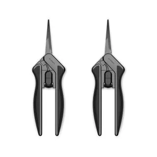 Ergonomic Pruning Shear 6.6”, Stainless Steel Straight-Blades 2-Pack