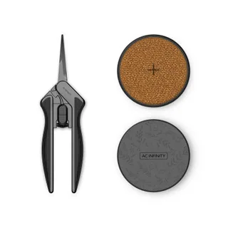 Ergonomic Pruning Shear 6.6” with Cleaning Kit, Stainless Steel Straight-Blades