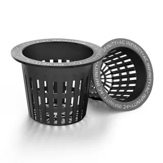 Mesh Net Cups 4", Slotted Pots with Wide Lips, 25-Pack