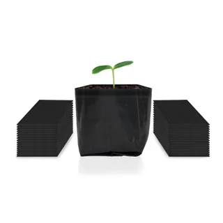 Nursery Bags 1 Gallon, Non-Woven Fabric Growing Pouches, 50-Pack