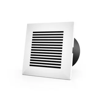 Wall-Mount Duct Grille Vent 4" White Plastic