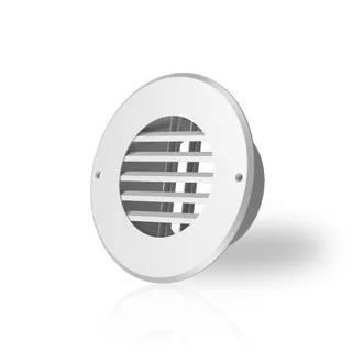 Wall-Mount Duct Grille Vent 4" White Steel