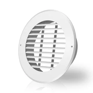 Wall-Mount Duct Grille Vent 8" White Steel