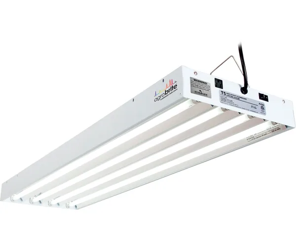 Agrobrite T5 4 ft 4-Tube Fixture with Four 6400K Bulbs