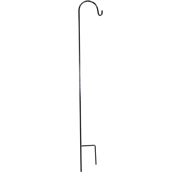 AGW 5/8" Heavy Duty 90" Tall Single Shepherd Hook Black