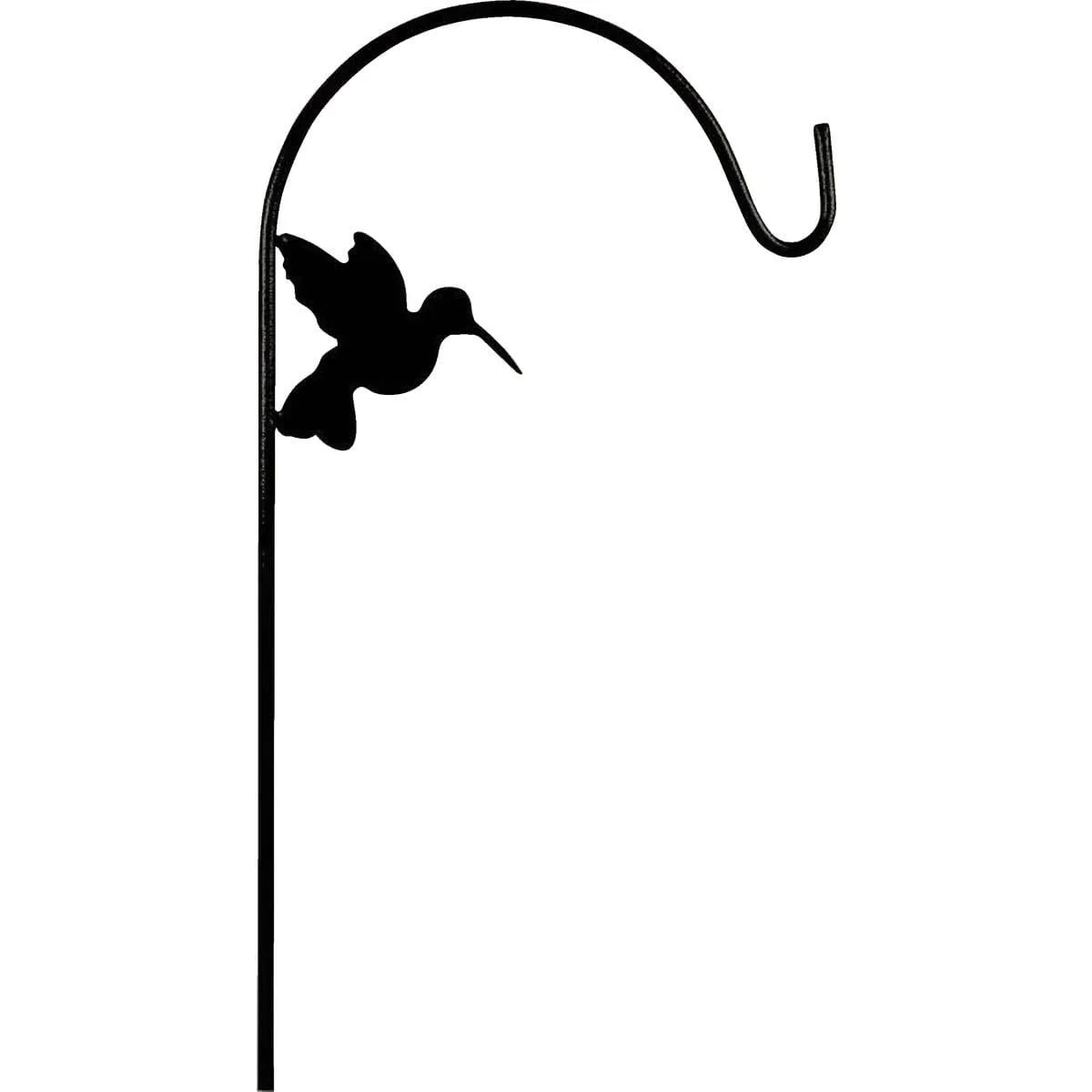 AGW 70"X12" Tall Floral Basket Hanger Hummingbird Black - Image 2