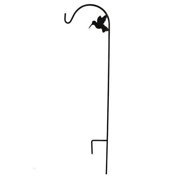 AGW 70"X12" Tall Floral Basket Hanger Hummingbird Black