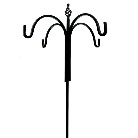 AGW 90"x24" Tall 4 Hook Spiral Twist Black