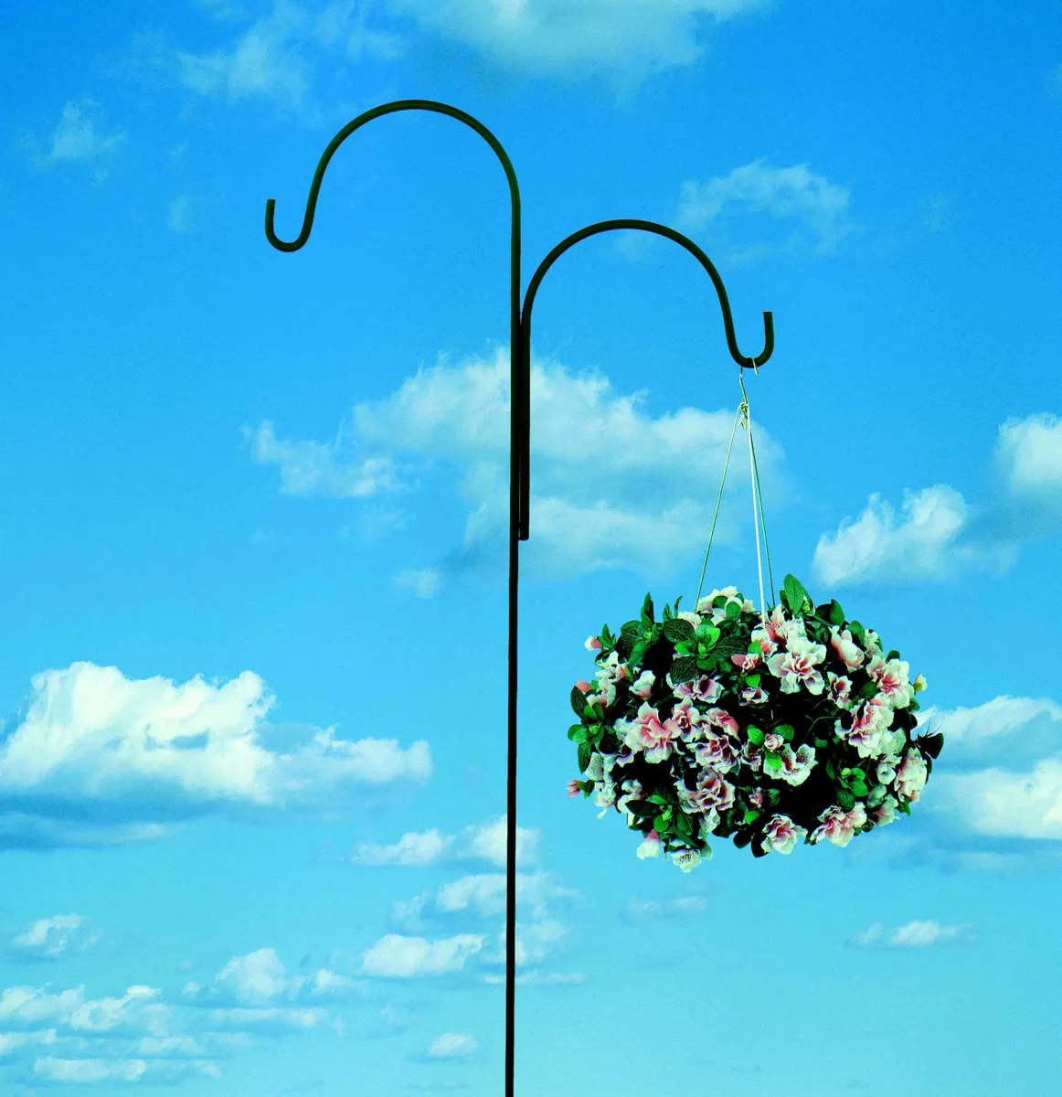 AGW 90"x24" Tall Double Shepherd Hook Black - Image 2