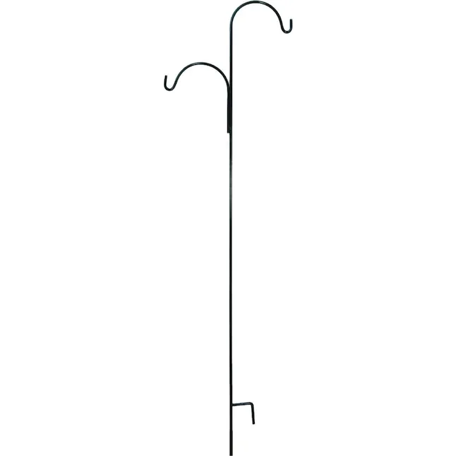 AGW 90"x24" Tall Offset Double Shepherd Hook Black - Image 2
