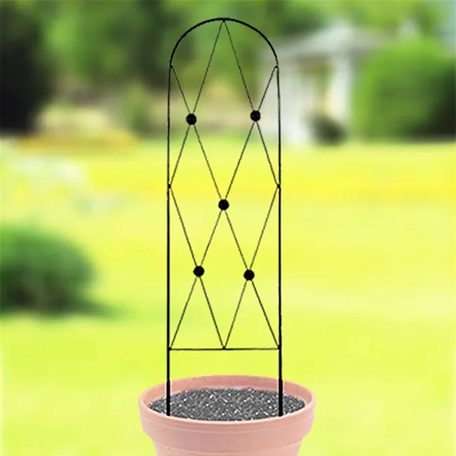 AGW Button Pot Trellis Black - Image 2