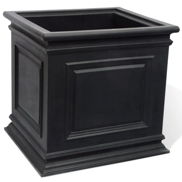 Algreen 20" Covington Self Water Planter Black