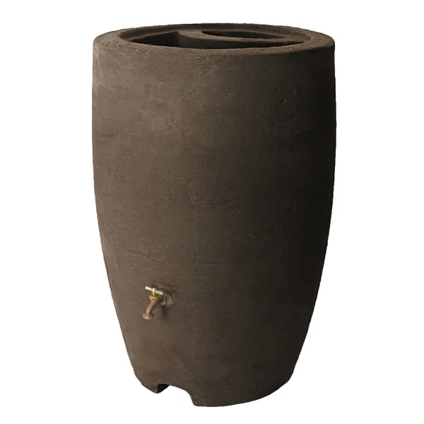 Algreen 50gal Athena Rain Barrel Brnstn