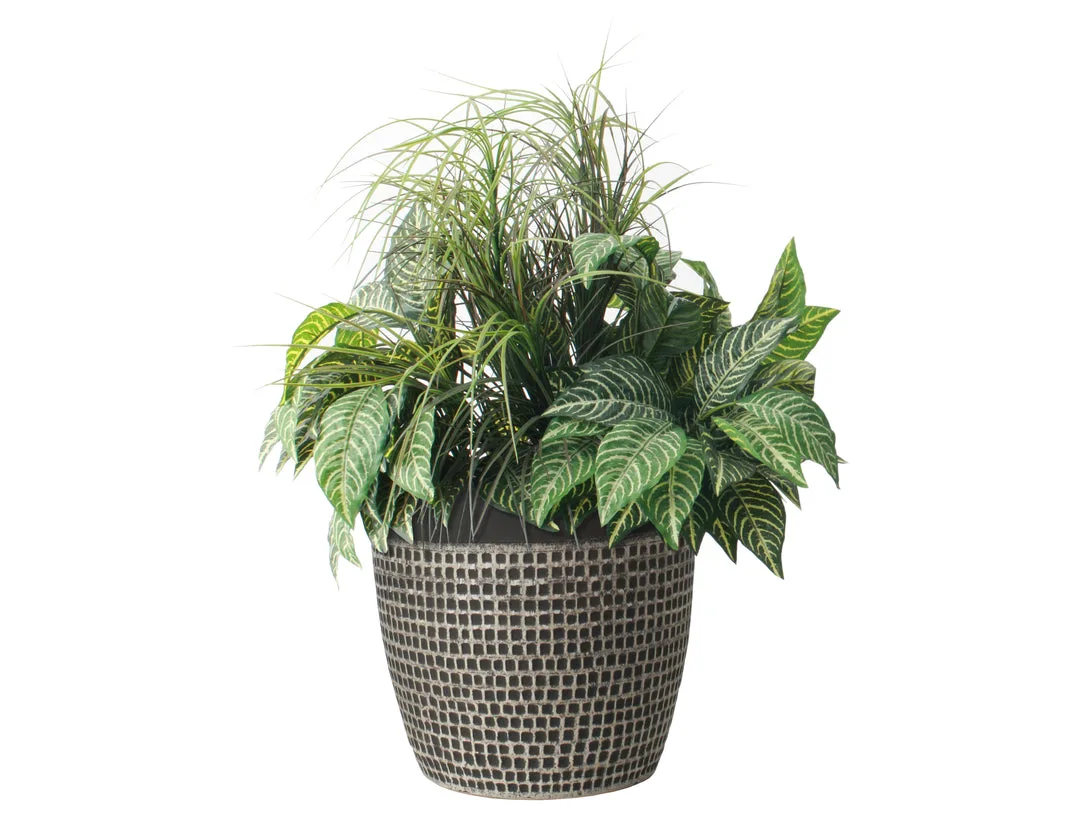 Algreen Acerra 16"x14" Mosaic Planter Brown - Image 2