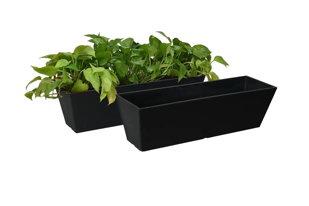 Algreen Acerra 22" Windowbox Planter Black - Image 2