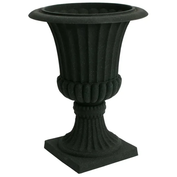 Algreen Acerra Rustic 21" Urn Black Stucco