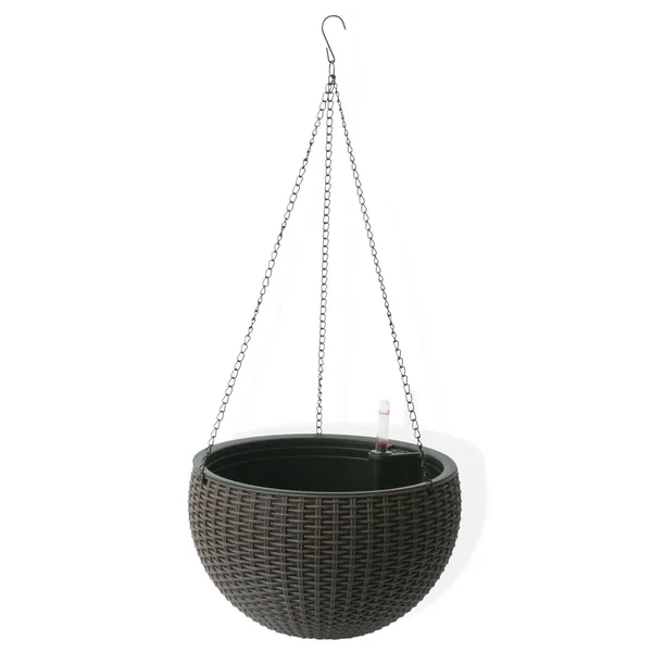 Algreen Modena Rattan Hanging Basket Mocha