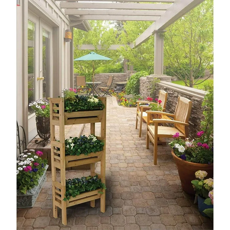 Algreen Stack'N Garden Wood Planter Set - Image 2