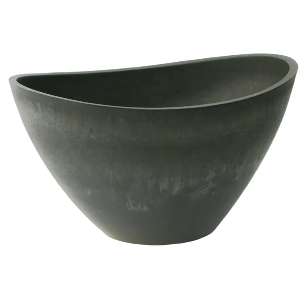 Algreen Valencia 20"D 14"x11" Wave Charcoal Marble