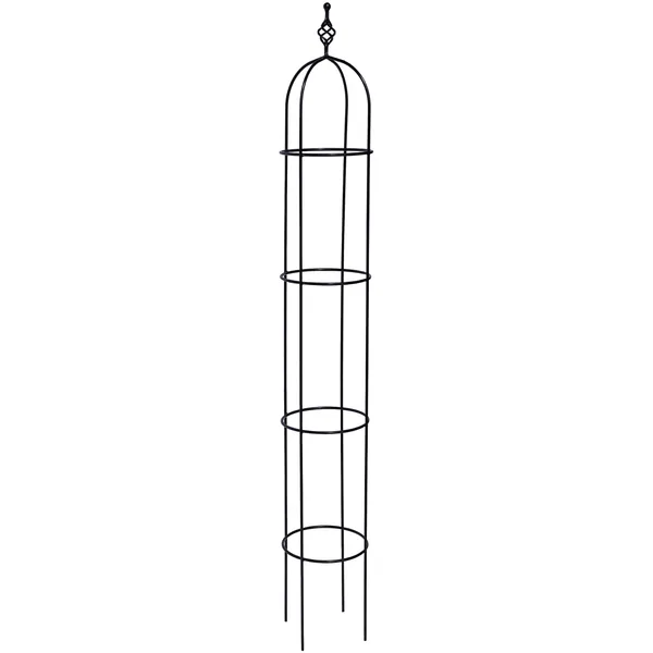 American Gardenworks AGW 72" Tall Obelisk with Split Twist Black