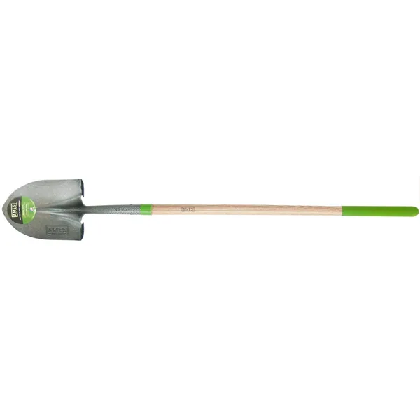 Ames Digging Shovel Long Handle Round Point Ash Handle 15Yr