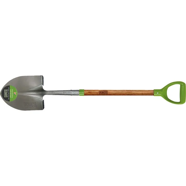 Ames Digging Shovel Round Point Ash D-Handle 15Yr
