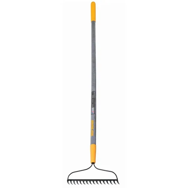 Ames True Temper 16 Tine Weld Bow Rake w/ Wood Handle - Image 2