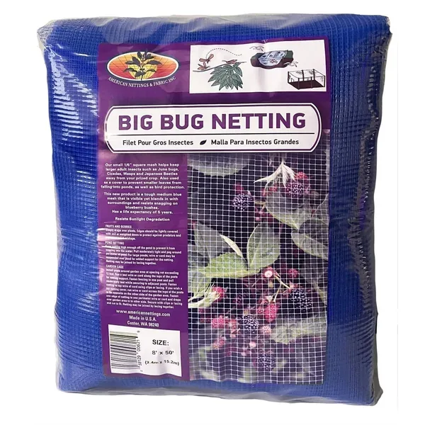 ANF 8'x50' Big Bug Net Blue 1/6" Mesh - Image 2