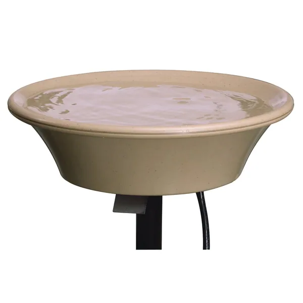 API 14" Heated Bird Bath With EZ Tilt Deck Mount & Pole
