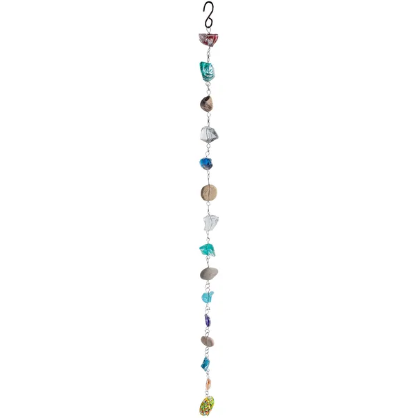 APM Large Art Glass Rock Rain Chain