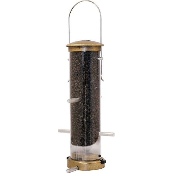Aspects Antique Brass Thistle Tube Feeder Quick Clean