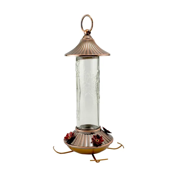 Audubon 14oz Embossed Glass Hummingbird Feeder