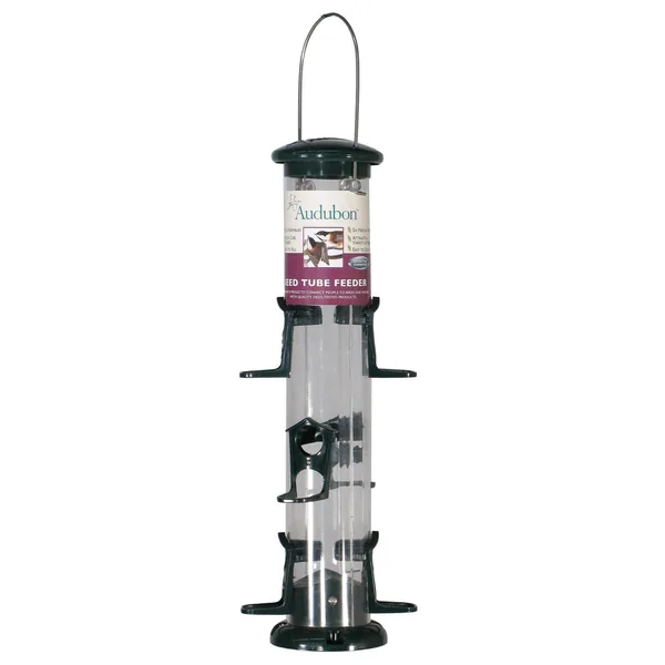 Audubon 15" Green Plastic 6 Port Seed Tube Feeder