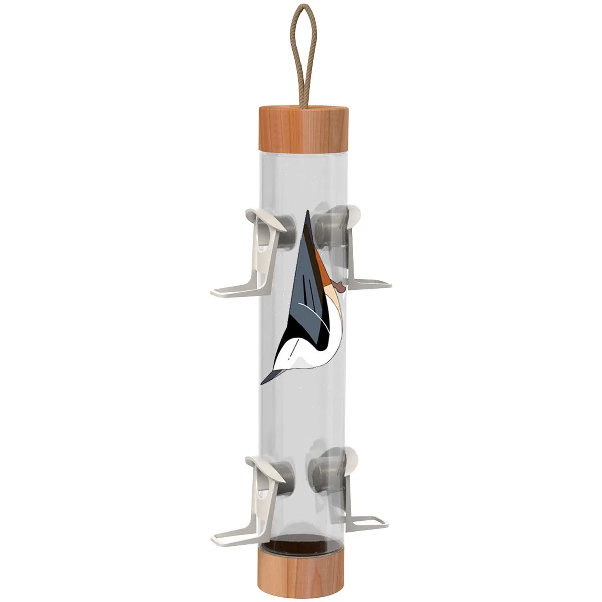 Audubon Limited Edition Eggpicnic Audubon Mixed Seed Tube Feeder with Faux Wood Trim - Image 2