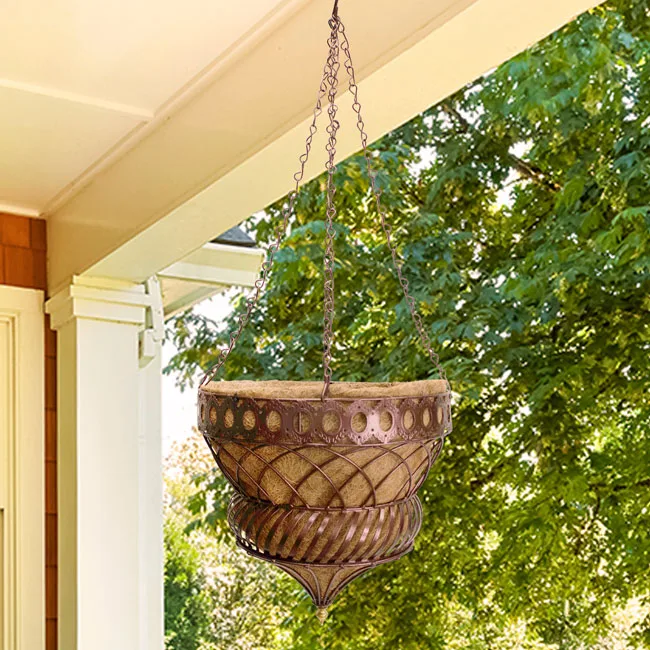 Austram 14" Queen Anne Parasol Hanging Planter Bronze - Image 2