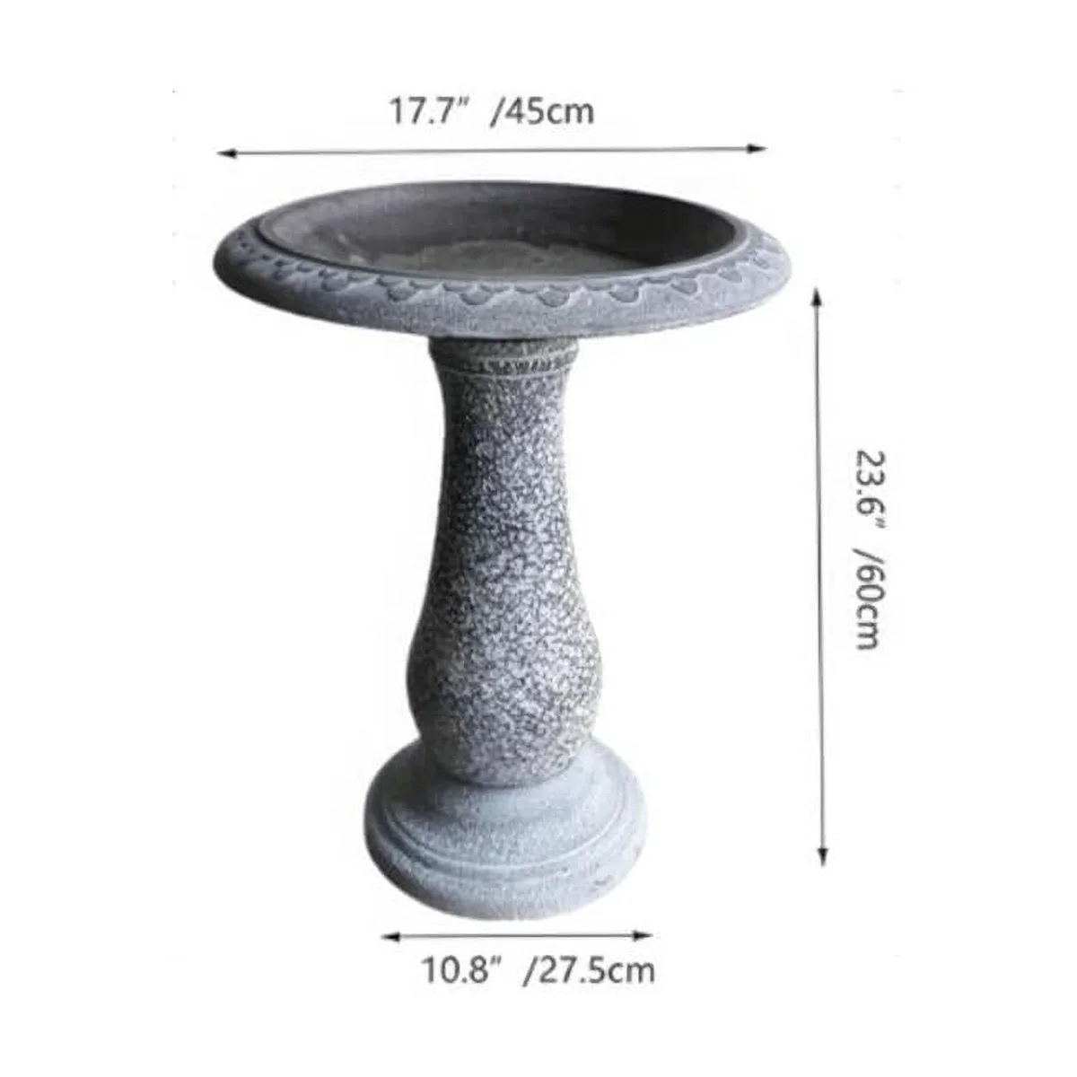 Austram Abaco Bird Bath Weathered White - Image 2