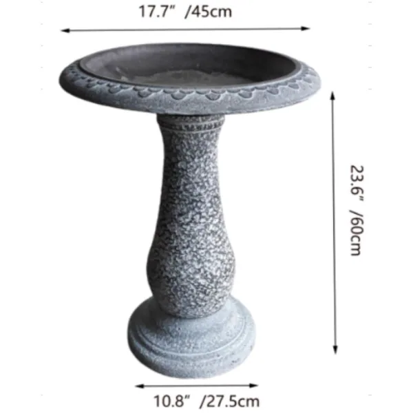 Austram Abaco Bird Bath Weathered White