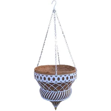 Austram Queen Anne Parasol Hanging Planter White