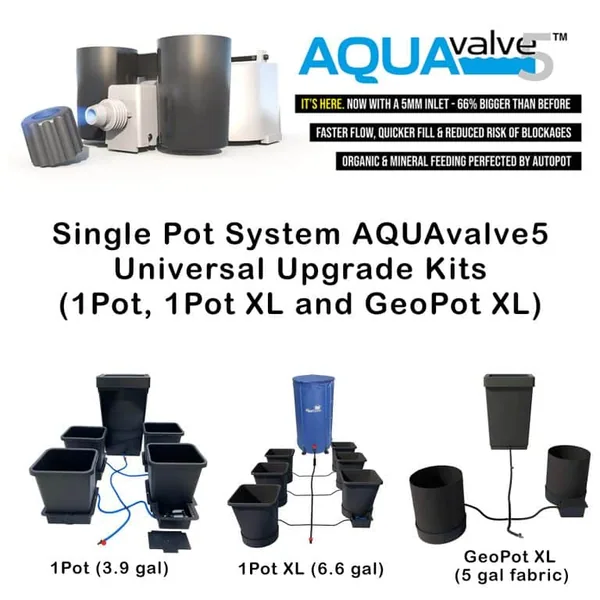 Single Pot System Aquavalve5 Upgrade Kits (1Pot, 1Pot XL, GeoPot)