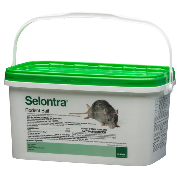 BASF Selontra Rodent Bait 8lb Pail ( cholecalciferol ) 182 baits per pail